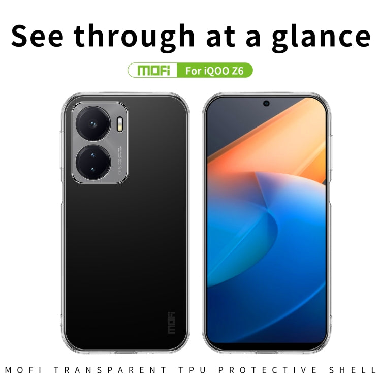 For vivo iQOO Z6 MOFI Ming Series Ultra-thin TPU Phone Case(Transparent) - vivo Cases by MOFI | Online Shopping UK | buy2fix