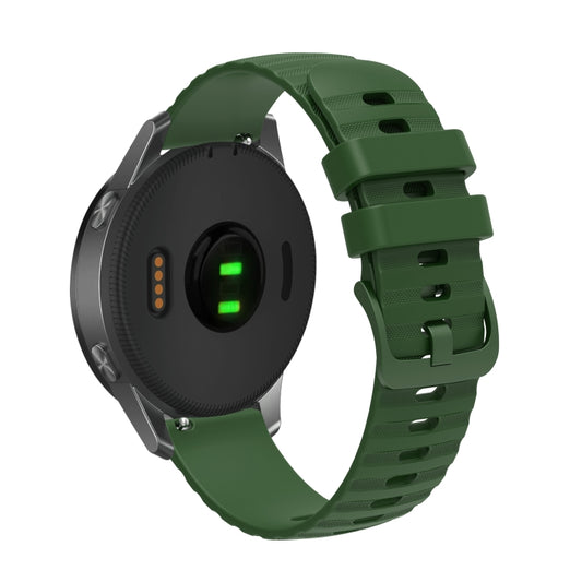 For Samsung Galaxy Gear S2 Classic 20mm Wavy Dotted Solid-Color Silicone Watch Band(Army Green) - Watch Bands by buy2fix | Online Shopping UK | buy2fix