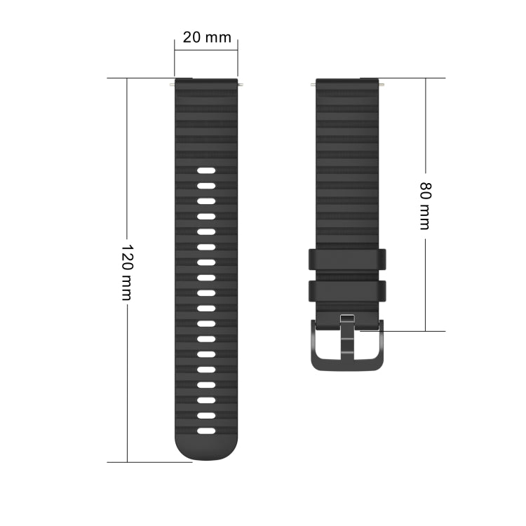 For Samsung Galaxy Gear S2 Classic 20mm Wavy Dotted Solid-Color Silicone Watch Band(Army Green) - Watch Bands by buy2fix | Online Shopping UK | buy2fix