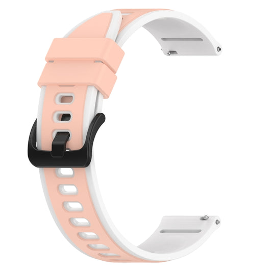 For Amazfit GTS 2 Mini 20mm Two-Color Silicone Watch Band(Pink+White) - Watch Bands by buy2fix | Online Shopping UK | buy2fix