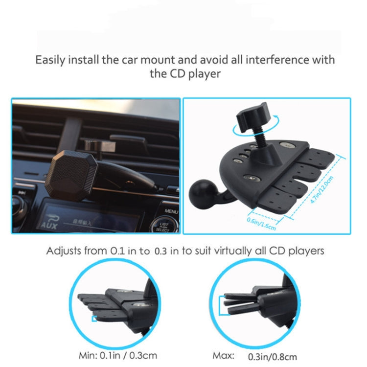 CD008 360 Degree Strong Magnet Car CD Slot Magnetic Cell Phone Mount Holder by buy2fix