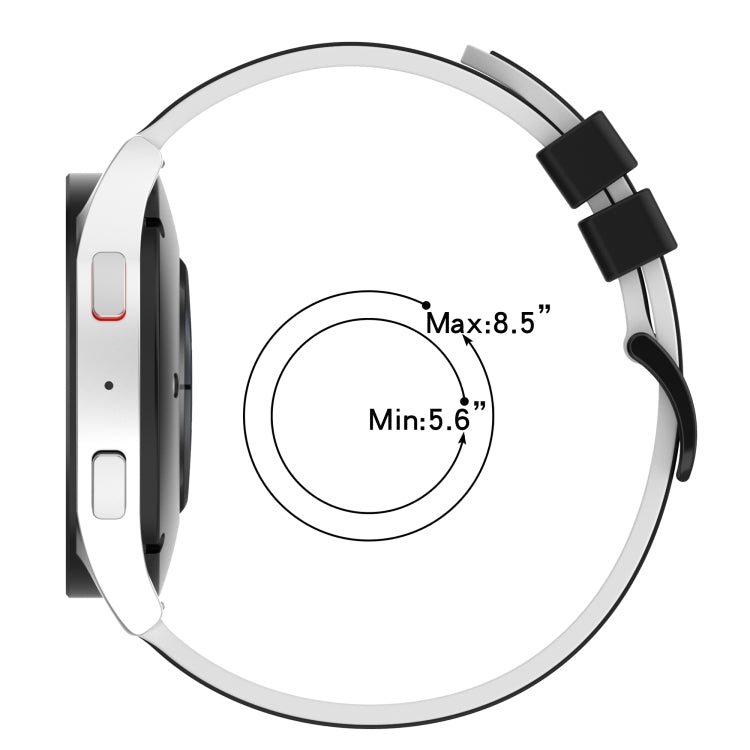 For Xiaomi MI Watch Sport 22mm Two-Color Silicone Watch Band(Black+Grey) - Watch Bands by buy2fix | Online Shopping UK | buy2fix