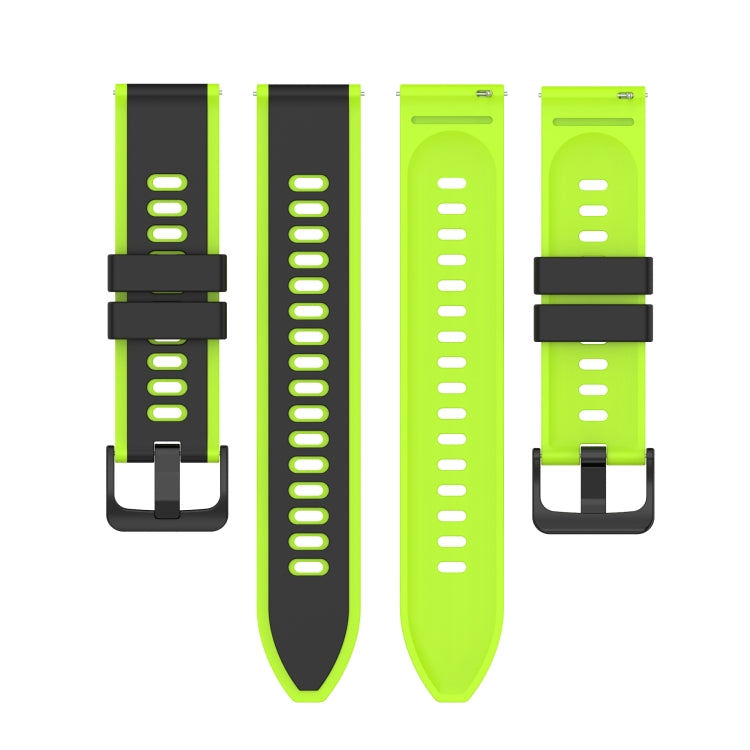 For Xiaomi MI Watch Sport 22mm Two-Color Silicone Watch Band(Black+Grey) - Watch Bands by buy2fix | Online Shopping UK | buy2fix