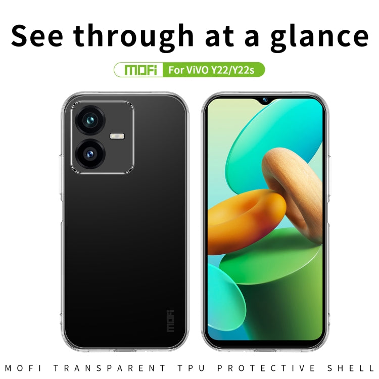 For vivo Y22 / Y22s MOFI Ming Series Ultra-thin TPU Phone Case(Transparent) - vivo Cases by MOFI | Online Shopping UK | buy2fix