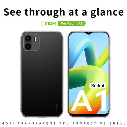 For Xiaomi Redmi A1 MOFI Ming Series Ultra-thin TPU Phone Case(Transparent) - Xiaomi Cases by MOFI | Online Shopping UK | buy2fix