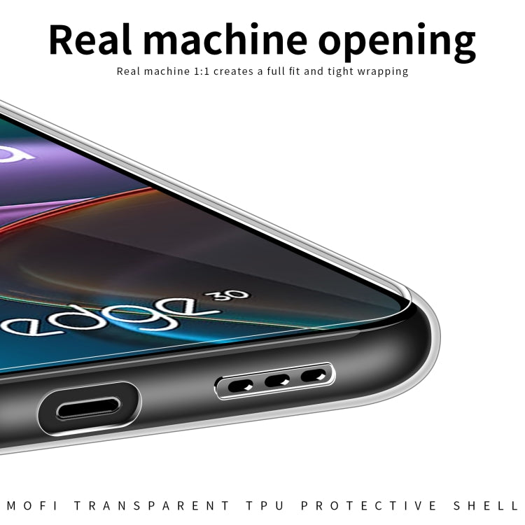 For Motorola Moto Edge 30 MOFI Ming Series Ultra-thin TPU Phone Case(Transparent) - Motorola Cases by MOFI | Online Shopping UK | buy2fix