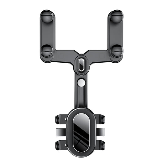 H03 Car Rearview Mirror Mobile Phone Holder 360 Rotation Foldable - Universal Car Holders by buy2fix | Online Shopping UK | buy2fix