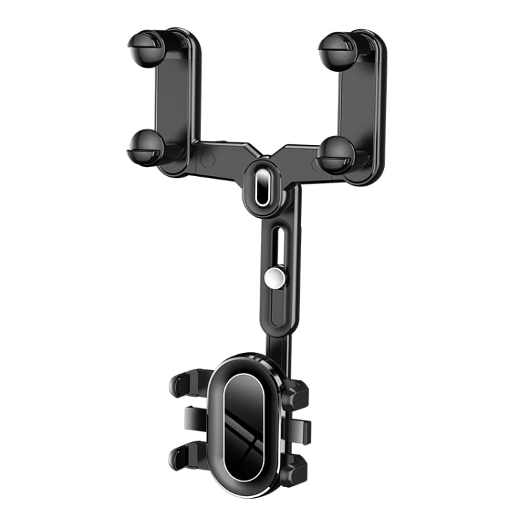 H03 Car Rearview Mirror Mobile Phone Holder 360 Rotation Foldable - Universal Car Holders by buy2fix | Online Shopping UK | buy2fix