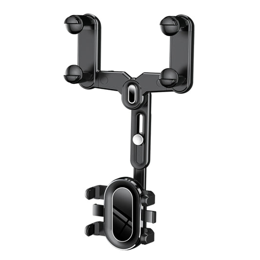 H03 Car Rearview Mirror Mobile Phone Holder 360 Rotation Foldable - Universal Car Holders by buy2fix | Online Shopping UK | buy2fix