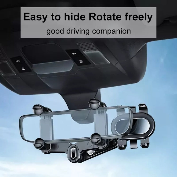 H03 Car Rearview Mirror Mobile Phone Holder 360 Rotation Foldable - Universal Car Holders by buy2fix | Online Shopping UK | buy2fix