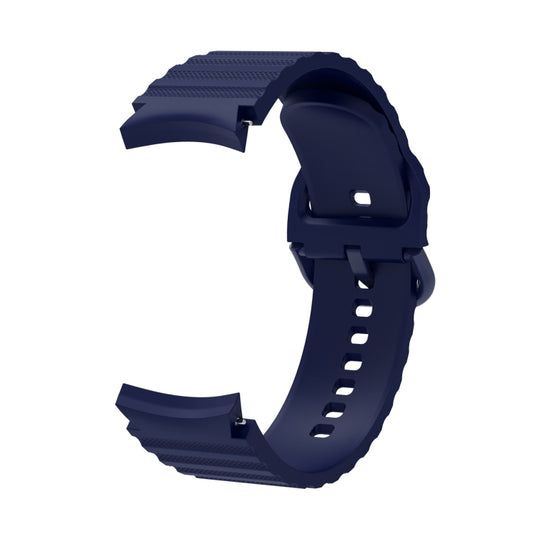 For Samsung Galaxy Watch 5 / 5 Pro Wave Dotted Pure Color Buckle Silicone Watch Band(Midnight Blue) - Watch Bands by buy2fix | Online Shopping UK | buy2fix