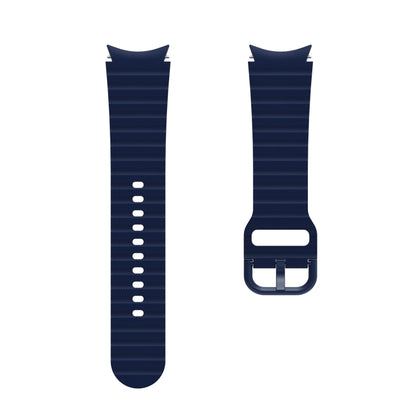 For Samsung Galaxy Watch 5 / 5 Pro Wave Dotted Pure Color Buckle Silicone Watch Band(Midnight Blue) - Watch Bands by buy2fix | Online Shopping UK | buy2fix