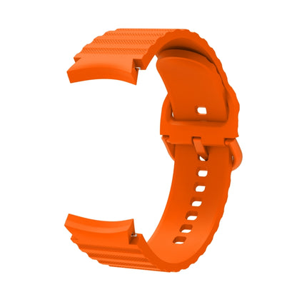 For Samsung Galaxy Watch 5 / 5 Pro Wave Dotted Pure Color Buckle Silicone Watch Band(Orange) - Watch Bands by buy2fix | Online Shopping UK | buy2fix