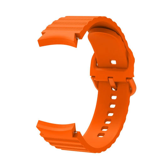 For Samsung Galaxy Watch 5 / 5 Pro Wave Dotted Pure Color Buckle Silicone Watch Band(Orange) - Watch Bands by buy2fix | Online Shopping UK | buy2fix