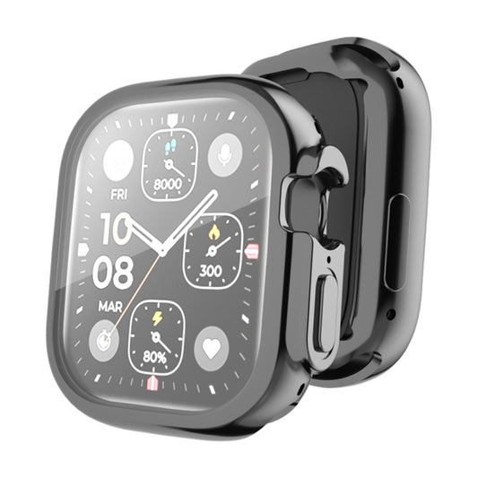 For Apple Watch Ultra / Ultra 2 49mm ENKAY Full Coverage Electroplated Soft TPU Case with Screen Film(Black) - Watch Cases by ENKAY | Online Shopping UK | buy2fix