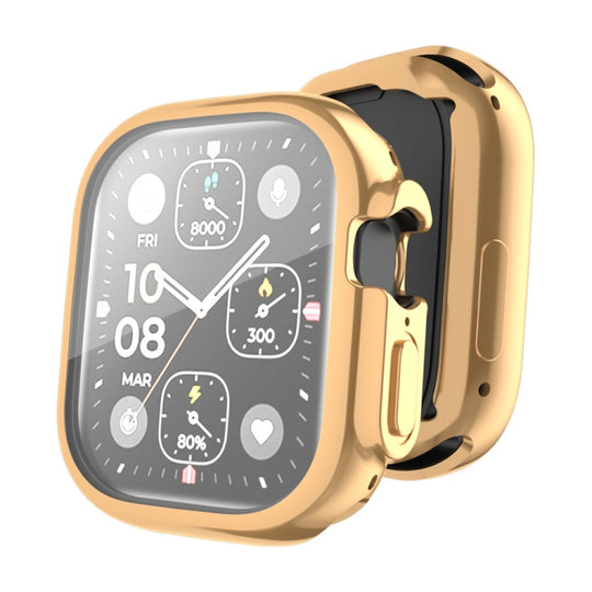 For Apple Watch Ultra 4 / 3 / 2 / 1 49mm ENKAY Full Coverage Electroplated Soft TPU Case with Screen Film(Gold)