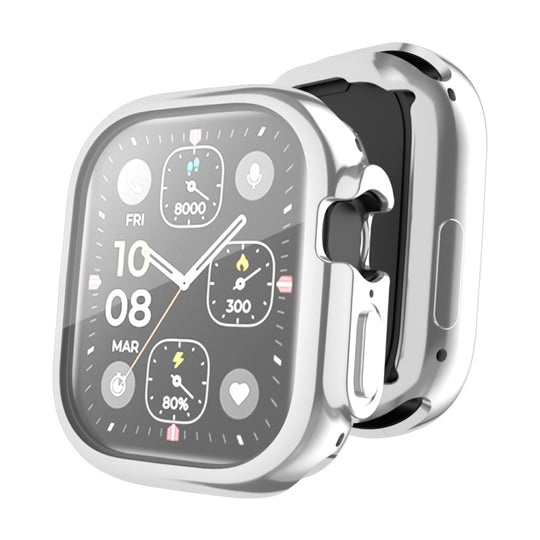 For Apple Watch Ultra 4 / 3 / 2 / 1 49mm ENKAY Full Coverage Electroplated Soft TPU Case with Screen Film(Silver)