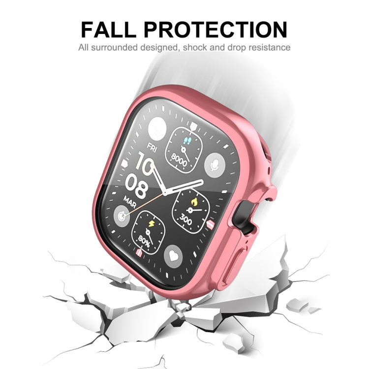 For Apple Watch Ultra / Ultra 2 49mm ENKAY Full Coverage Electroplated Soft TPU Case with Screen Film(Black) - Watch Cases by ENKAY | Online Shopping UK | buy2fix