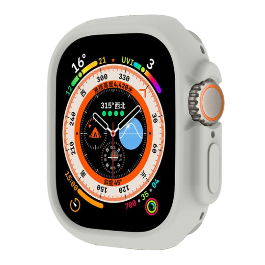 For Apple Watch Ultra 4 / 3 / 2 / 1 49mm ENKAY Solid Color Protective Soft TPU Frame Case(Grey)