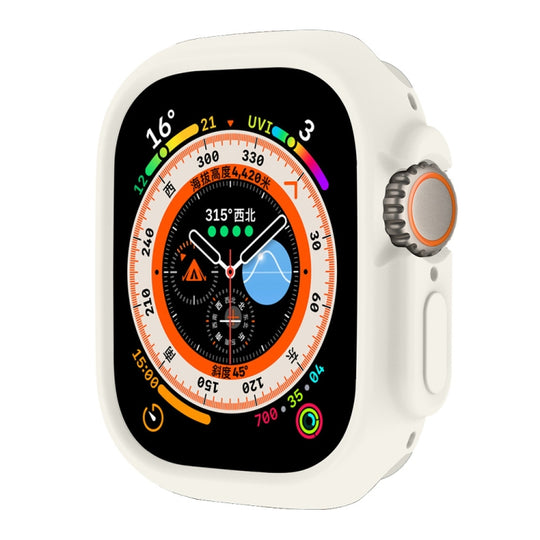 For Apple Watch Ultra 4 / 3 / 2 / 1 49mm ENKAY Solid Color Protective Soft TPU Frame Case(Beige)