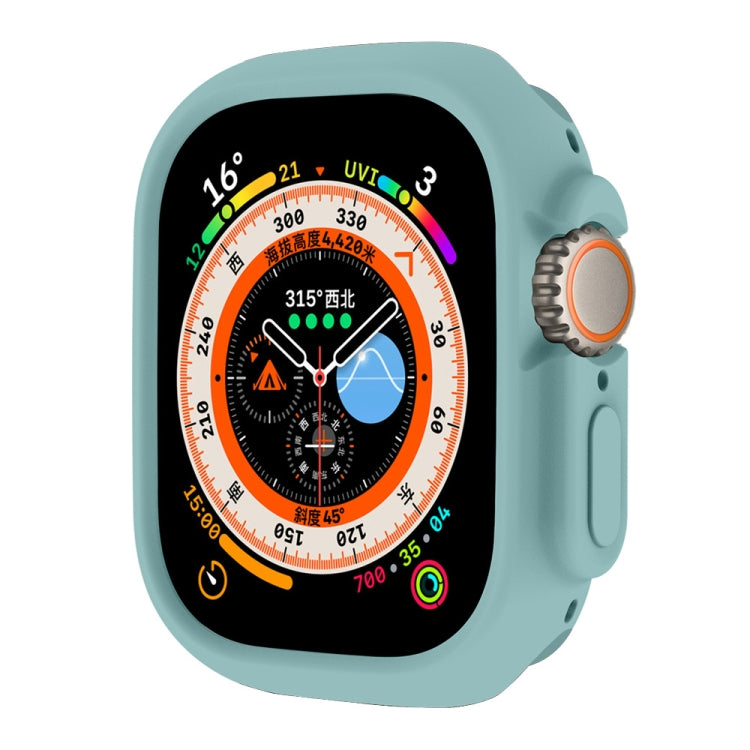 For Apple Watch Ultra 49mm ENKAY Solid Color Protective Soft TPU Frame Case(Cyan) - Watch Cases by ENKAY | Online Shopping UK | buy2fix