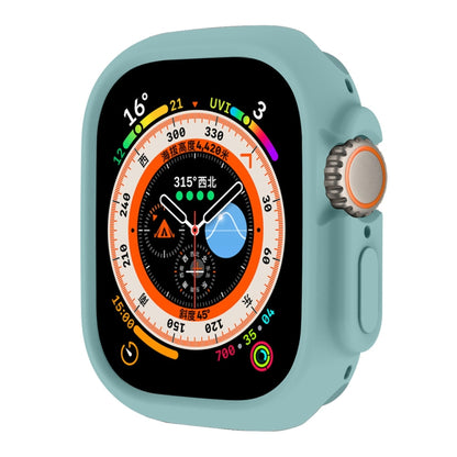 For Apple Watch Ultra 49mm ENKAY Solid Color Protective Soft TPU Frame Case(Cyan) - Watch Cases by ENKAY | Online Shopping UK | buy2fix