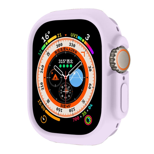 For Apple Watch Ultra 49mm ENKAY Solid Color Protective Soft TPU Frame Case(Purple) - Watch Cases by ENKAY | Online Shopping UK | buy2fix
