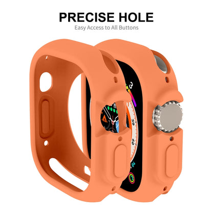 For Apple Watch Ultra 49mm ENKAY Solid Color Protective Soft TPU Frame Case(Cyan) - Watch Cases by ENKAY | Online Shopping UK | buy2fix