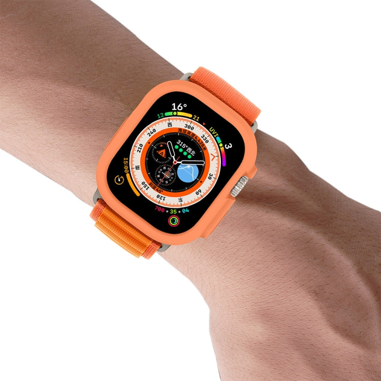 For Apple Watch Ultra 49mm ENKAY Solid Color Protective Soft TPU Frame Case(Black) - Watch Cases by ENKAY | Online Shopping UK | buy2fix