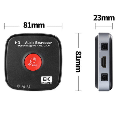 AYSA-11V21 8K/60Hz YbCr420 HDR10 Output 7.1 HDMI8K Audio Separator 2.1 Audio separator by buy2fix