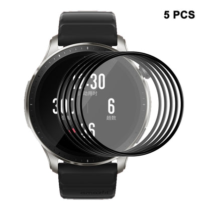 5pcs For Amazfit GTR 4 ENKAY 3D Full Coverage Soft PC Edge + PMMA HD Screen Protector Film - Screen Protector by ENKAY | Online Shopping UK | buy2fix
