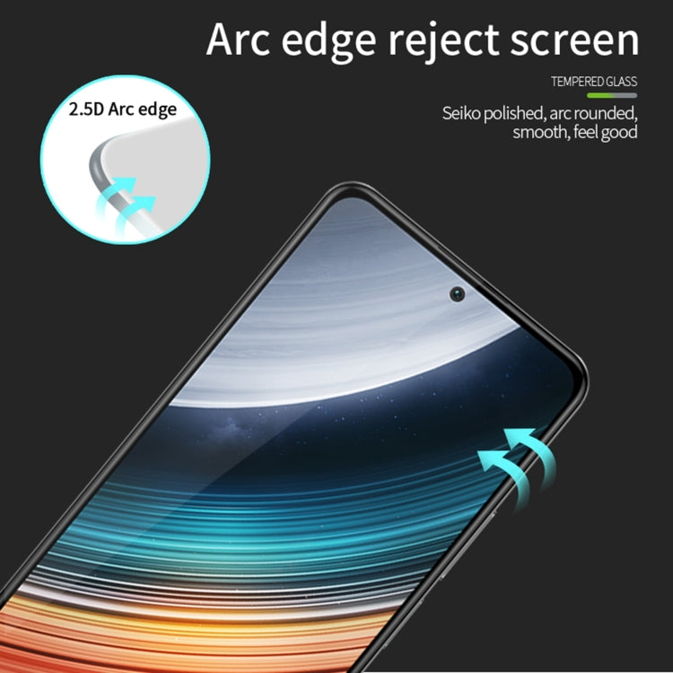 For Xiaomi Redmi K50 Ultra MOFI 9H 2.5D Full Screen Tempered Glass Film(Black) -  by MOFI | Online Shopping UK | buy2fix