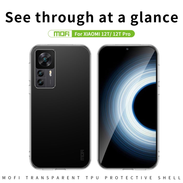 For Xiaomi 12T / 12T Pro MOFI Ming Series Ultra-thin TPU Phone Case(Transparent) - Xiaomi Cases by MOFI | Online Shopping UK | buy2fix