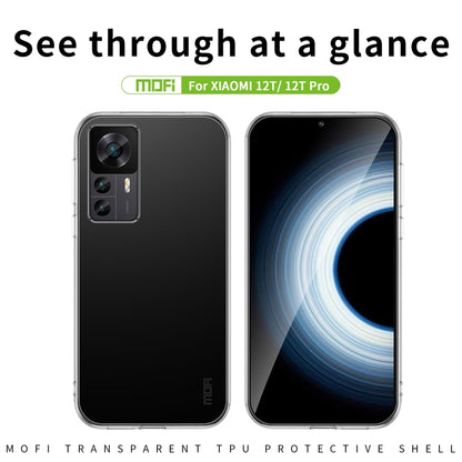 For Xiaomi 12T / 12T Pro MOFI Ming Series Ultra-thin TPU Phone Case(Transparent) - Xiaomi Cases by MOFI | Online Shopping UK | buy2fix
