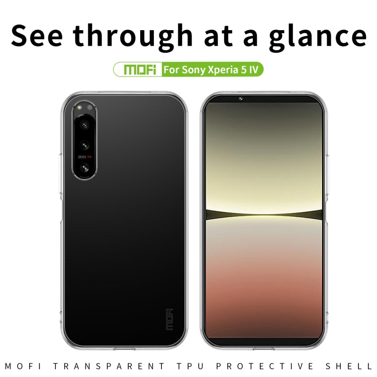 For Sony Xperia 5 IV MOFI Ming Series Ultra-thin TPU Phone Case(Transparent) - Sony Cases by MOFI | Online Shopping UK | buy2fix