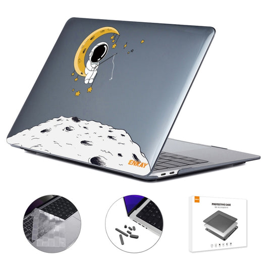 For MacBook Air 13.6 2022/2024 A2681 (M2) / A3113 (M3) ENKAY Hat-Prince 3 in 1 Spaceman Pattern Laotop Protective Crystal Case with TPU Keyboard Film / Anti-dust Plugs, Version:US(Spaceman No.3) - MacBook Air Cases by ENKAY | Online Shopping UK | buy2fix