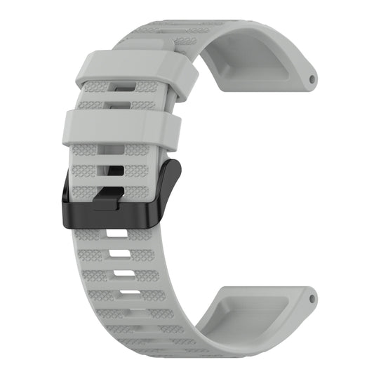 For Garmin Fenix 6 Sapphire GPS 22mm Horizontal Texture Silicone Watch Band with Removal Tool(Grey) - Watch Bands by buy2fix | Online Shopping UK | buy2fix