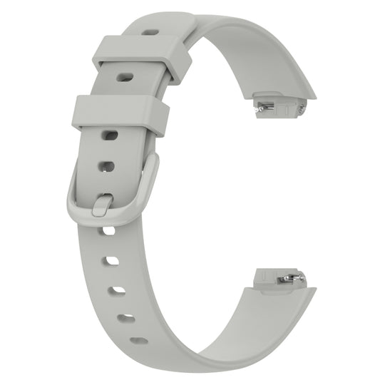For Fitbit Inspire 3 Solid Color Silicone Watch Band, Size:S(Rock Gray) - Watch Bands by buy2fix | Online Shopping UK | buy2fix