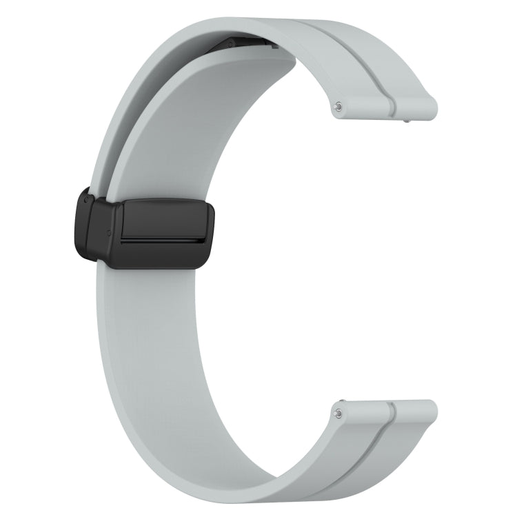 For Garmin Venu SQ 20mm Solid Color Magnetic Clasp Silicone Watch Band(Grey) - Watch Bands by buy2fix | Online Shopping UK | buy2fix