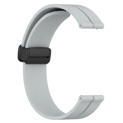 For Garmin Venu SQ 20mm Solid Color Magnetic Clasp Silicone Watch Band(Grey) - Watch Bands by buy2fix | Online Shopping UK | buy2fix