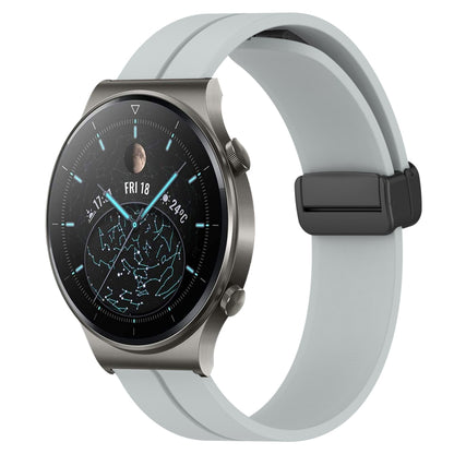 For Huawei GT2 Pro 22mm Solid Color Magnetic Clasp Silicone Watch Band(Grey) by buy2fix