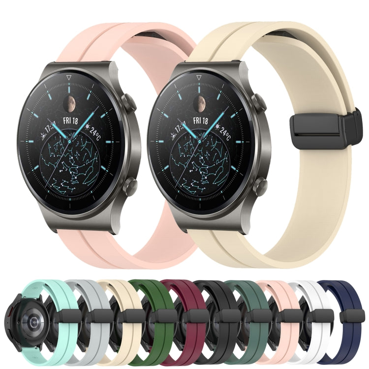 For Huawei GT2 Pro 22mm Solid Color Magnetic Clasp Silicone Watch Band(Grey) by buy2fix