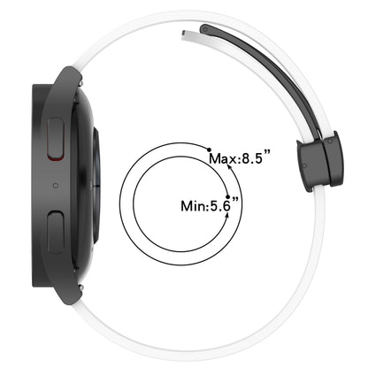 For Xiaomi MI Watch S1 Pro 22mm Folding Magnetic Clasp Silicone Watch Band(Black+Grey) - Watch Bands by buy2fix | Online Shopping UK | buy2fix