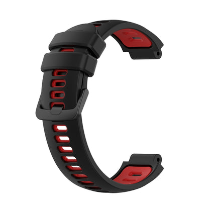 For Garmin Approach S20 Two-Color Silicone Watch Band(Black+Red) by buy2fix