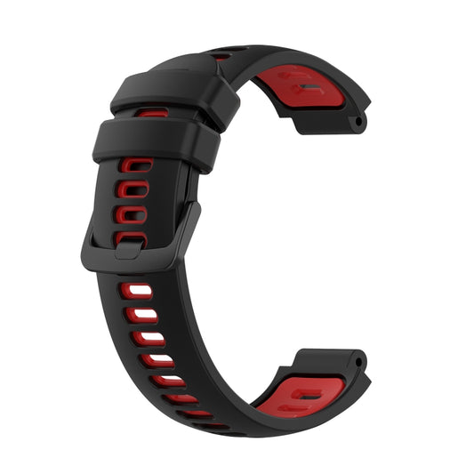 For Garmin Approach S20 Two-Color Silicone Watch Band(Black+Red) - Watch Bands by buy2fix | Online Shopping UK | buy2fix