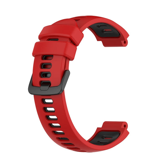 For Garmin Approach S20 Two-Color Silicone Watch Band(Red+Black) - Watch Bands by buy2fix | Online Shopping UK | buy2fix