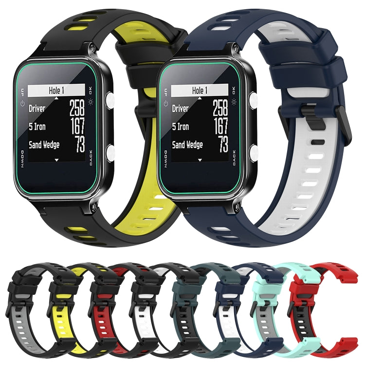 For Garmin Approach S20 Two-Color Silicone Watch Band(Red+Black) - Watch Bands by buy2fix | Online Shopping UK | buy2fix