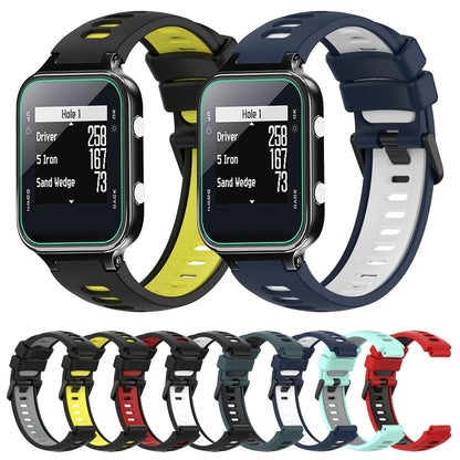 For Garmin Approach S20 Two-Color Silicone Watch Band(Red+Black) - Watch Bands by buy2fix | Online Shopping UK | buy2fix