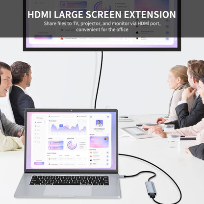 JUNSUNMAY 6 in 1 Type-C to 4K HDMI Docking Station Adapter USB-C PD Quick Charge Hub SD/TF Card Reader - USB HUB by JUNSUNMAY | Online Shopping UK | buy2fix