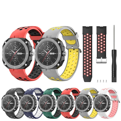 For Huawei Watch GT Cyber Two-Color Breathable Watch Band(Green+Black) by buy2fix